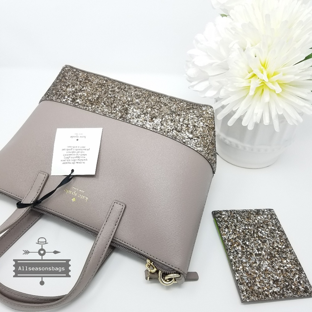 Kate spade ina greta satchel card case SET grey - Picture 4 of 8